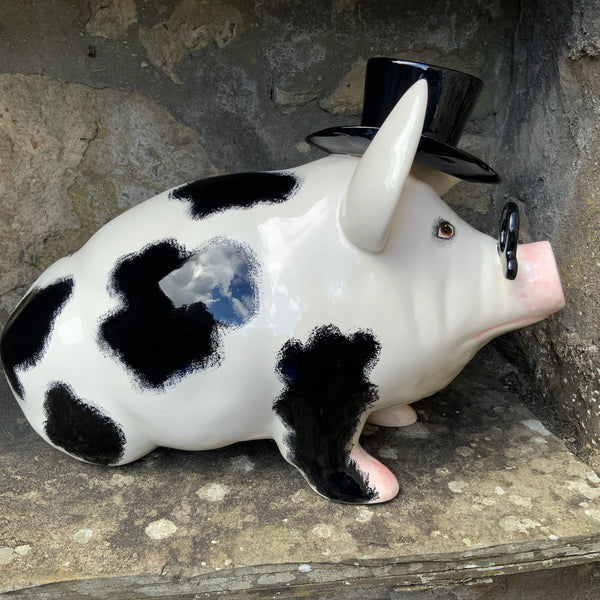 ‘Gambler’ Black and White Large Pig