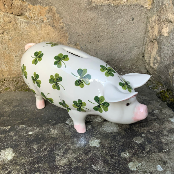 Shamrock Standing Piggy Bank