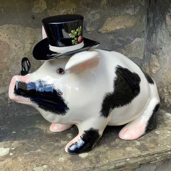 ‘Gambler’ Black and White Large Pig