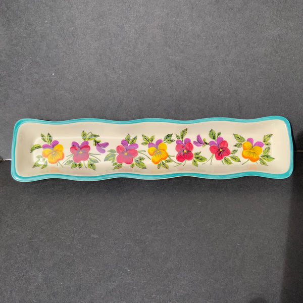 Pansies Fluted Tray GBC