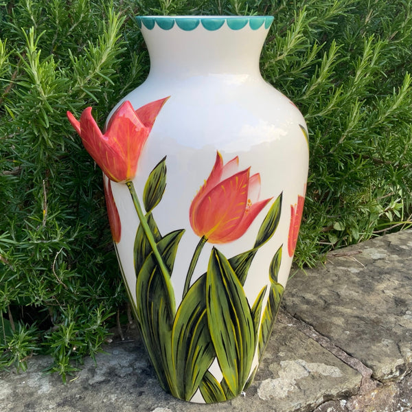 Embossed Tulip Baluster Vase IFC