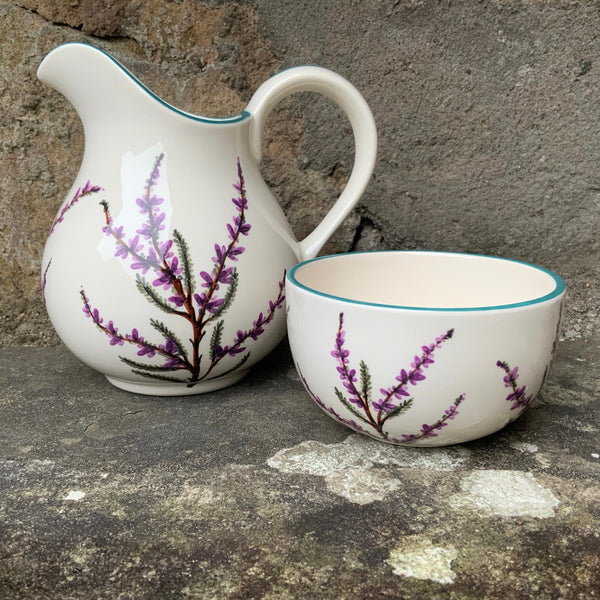 Scottish Heather Small Ewer Jug and Bowl GBC