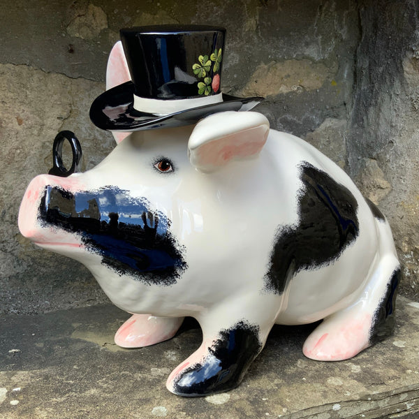 ‘Gambler’ Black and White Large Pig