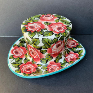 Cabbage Roses Top Hat