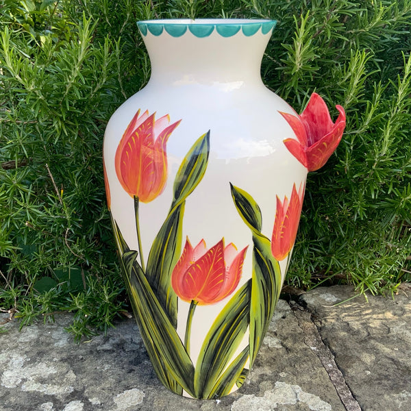 Embossed Tulip Baluster Vase IFC