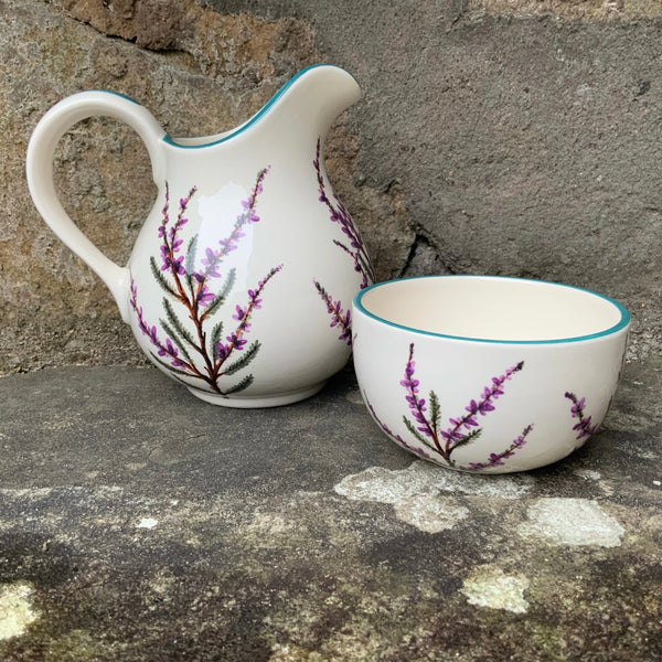 Scottish Heather Small Ewer Jug and Bowl GBC