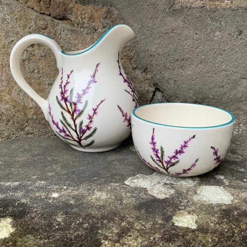 Scottish Heather Small Ewer Jug and Bowl GBC