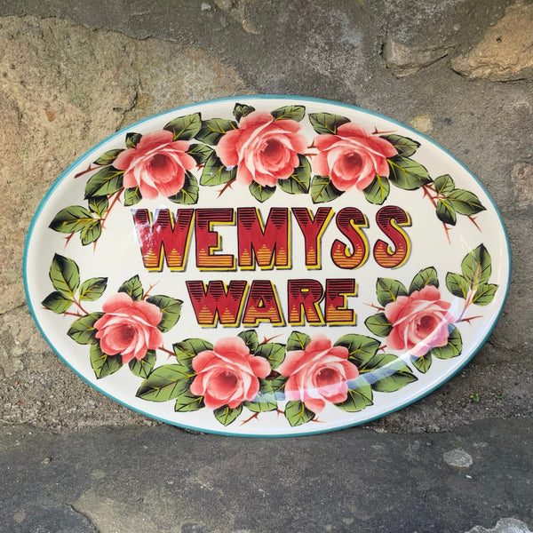 Cabbage Rose ‘Wemyss Ware’ Oval Plate IFC