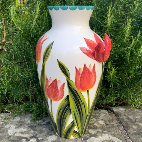 Embossed Tulip Baluster Vase IFC