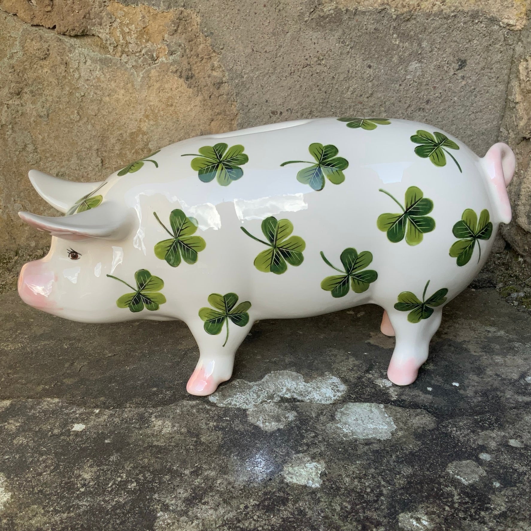 Shamrock Standing Piggy Bank