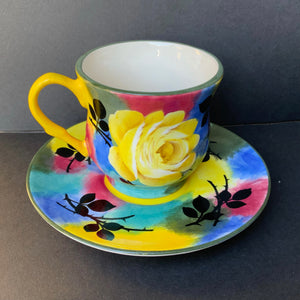 Yellow Rose ‘Jazzy’ Teacup and Saucer JG