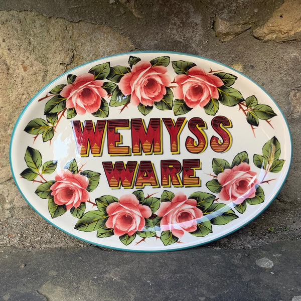 Cabbage Rose ‘Wemyss Ware’ Oval Plate IFC